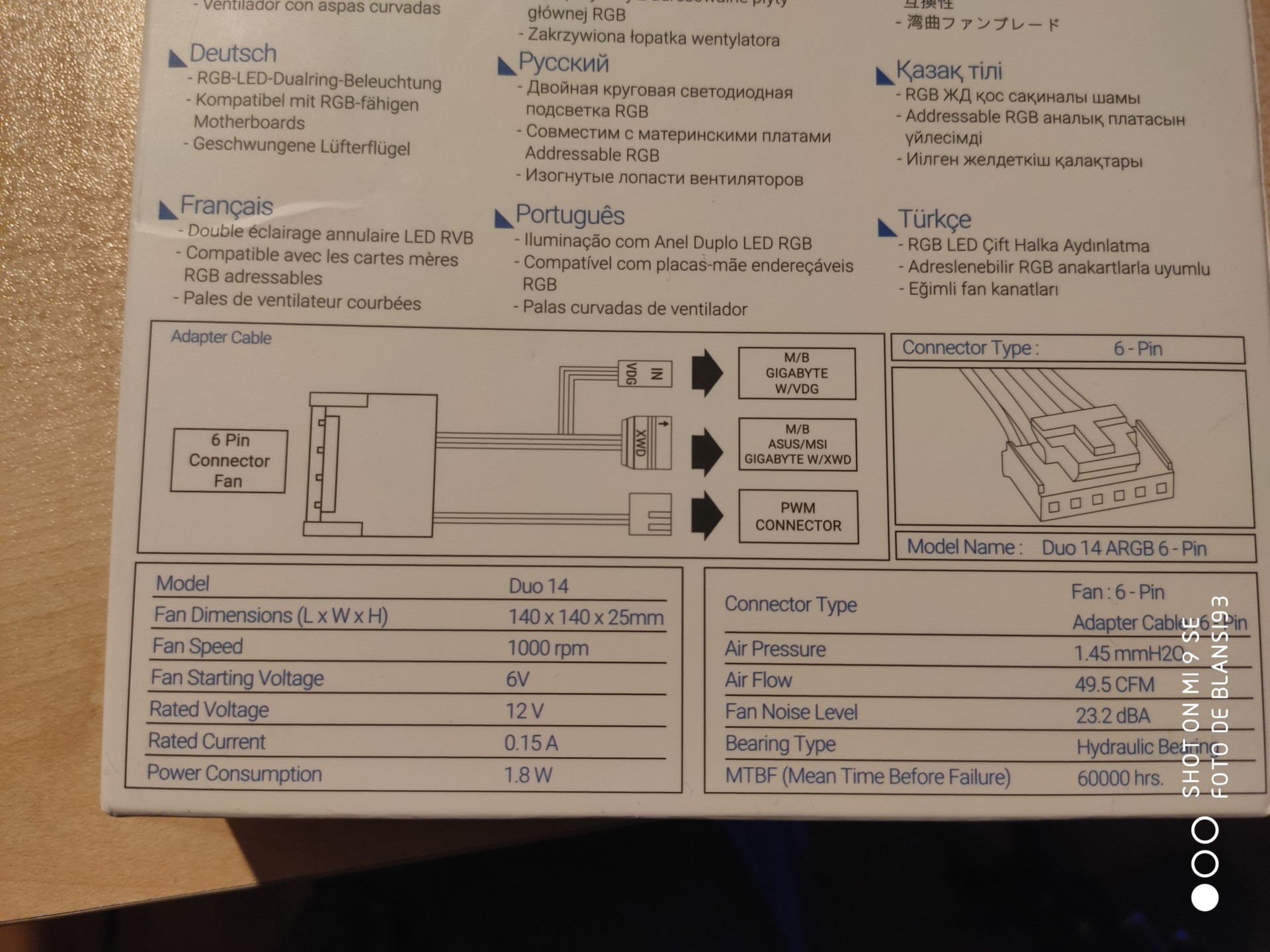 Ventilateur AeroCool Duo 14 ARGB