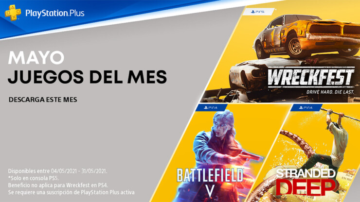 PlayStation Plus en mayo