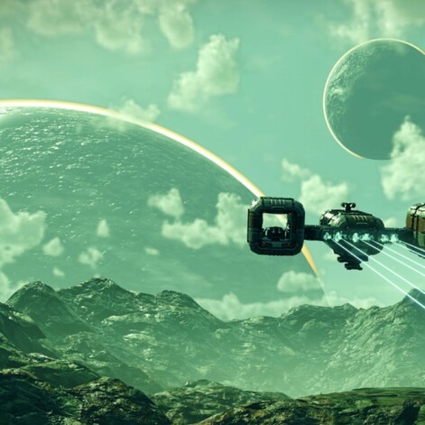 Paisaje alienígena de No Man's Sky en su versión para iPhone y iPad
